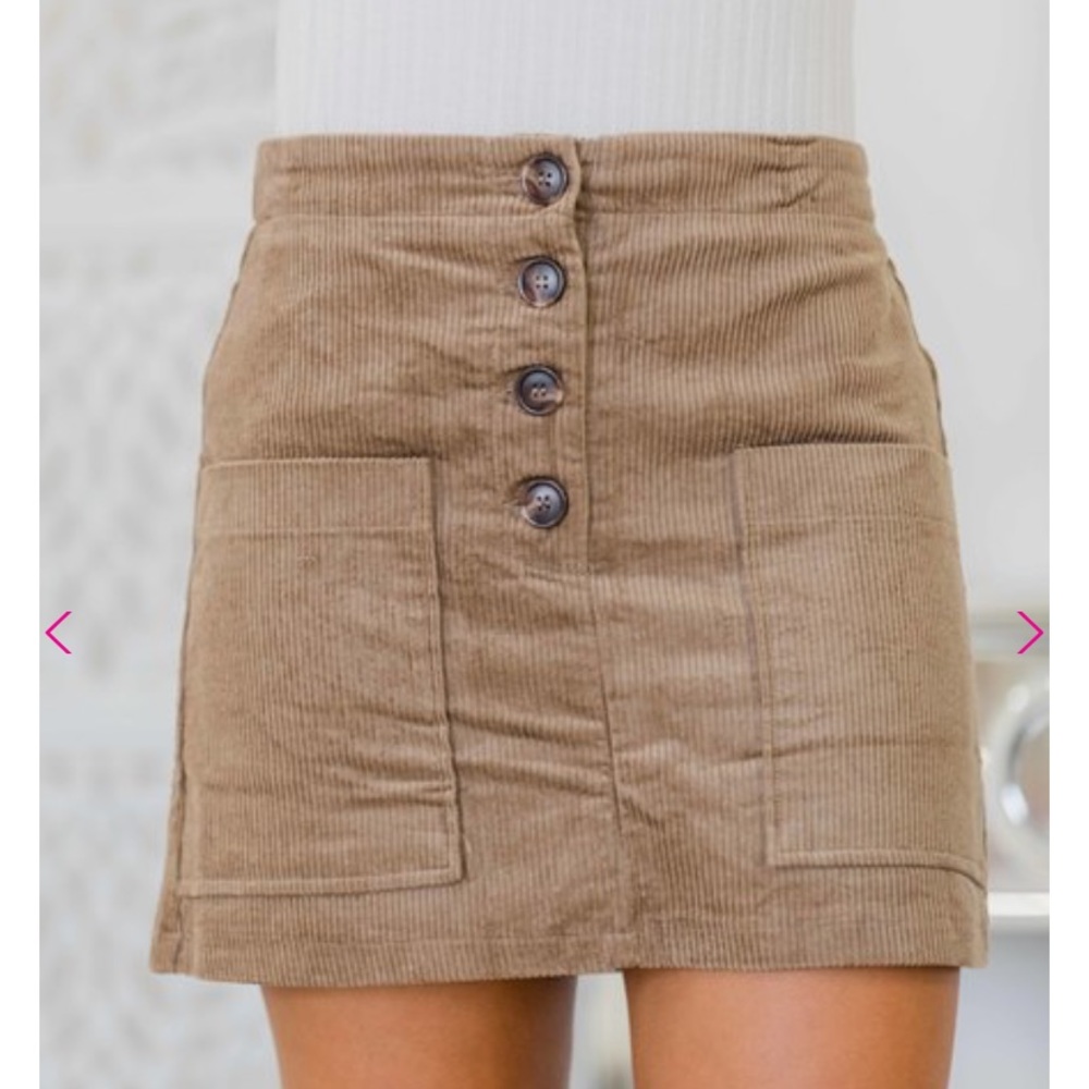 Corduroy light brown skirt
